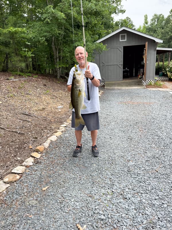 Brad with the catch of the day.